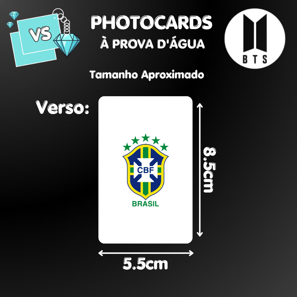 Photocards BTS - Edição Copa e Times Futebol à prova d'água