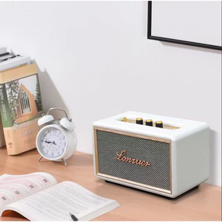 Caixa De Som Bluetooth 5.0 Subwoofer Retrô Revestida Couro Lonzuer-Dream2026 em Oferta na Shopee