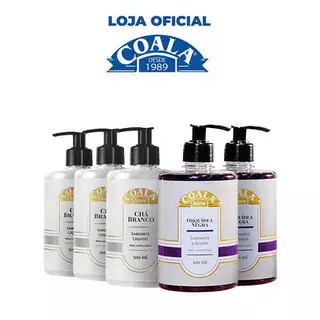 Kit 5 Unidades Sabonete Líquido Coala Home - Chá Branco + Orquídea Negra em Oferta na Shopee