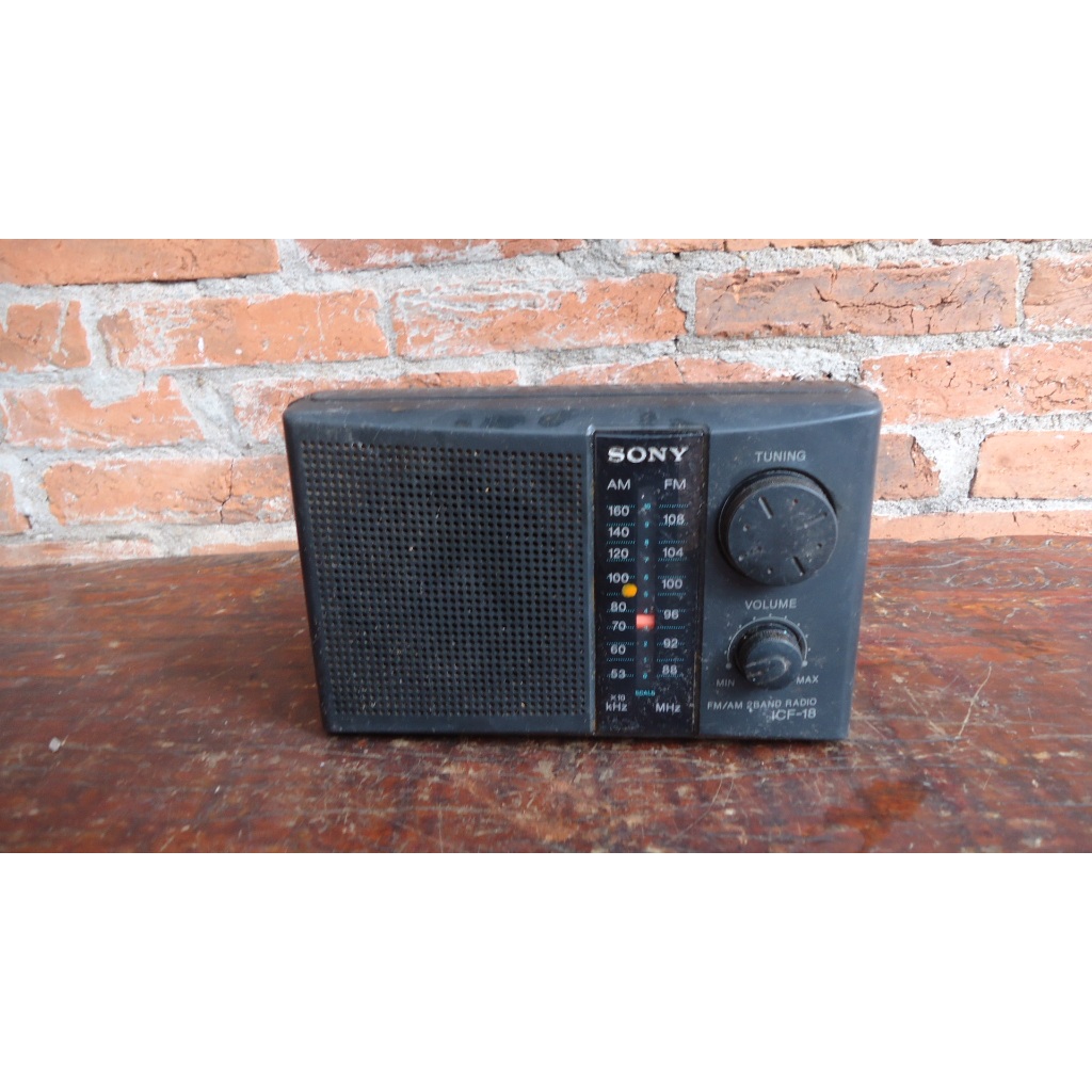 com defeito antigo radio sony fm/am 2 band icf 18 | Shopee Brasil