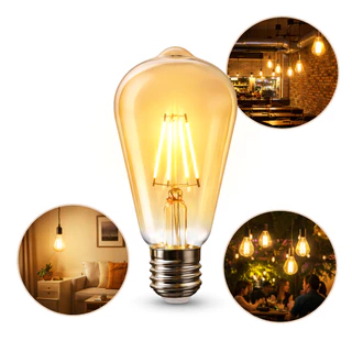 Lampada de Filamento LED Flite ST64, 4W, FLT-ST64-4W em Oferta na Shopee