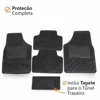 Kit Tapete Carpete Automotivo Universal 4 Peças Antiderrapante para Carro