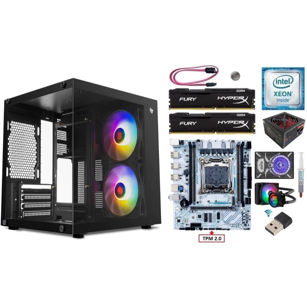 Kit Gamer X99 Xeon E5 2680 v4/ 8GB-16GB DDR4/ Gabinete + Fonte