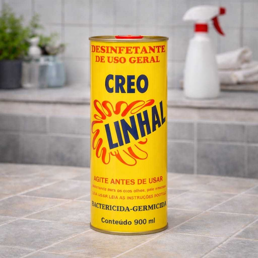 01 Lata Desinfetante limpeza Creolina linhal 900ml | Shopee Brasil