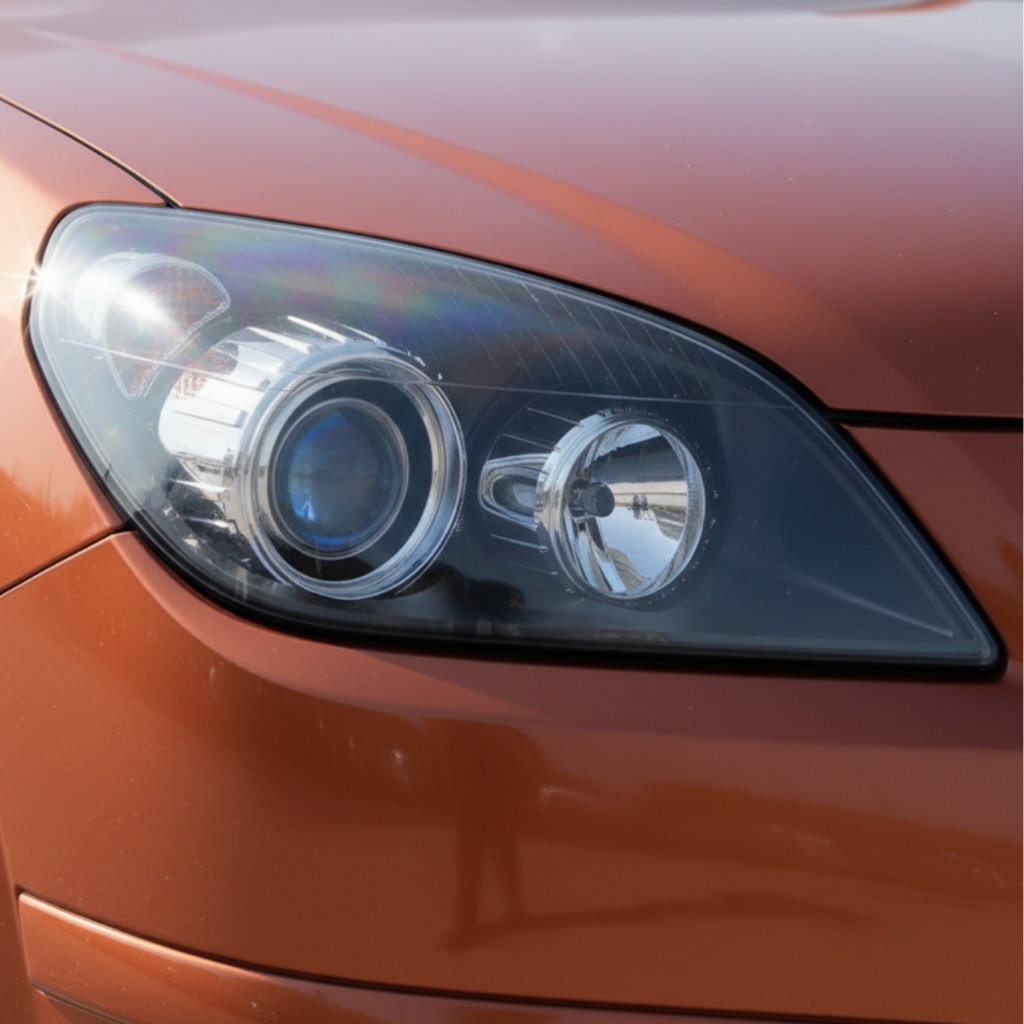 Farol Vectra 2006 a 2008 Máscara Negra Lente Lisa Foco Duplo H1 H7
