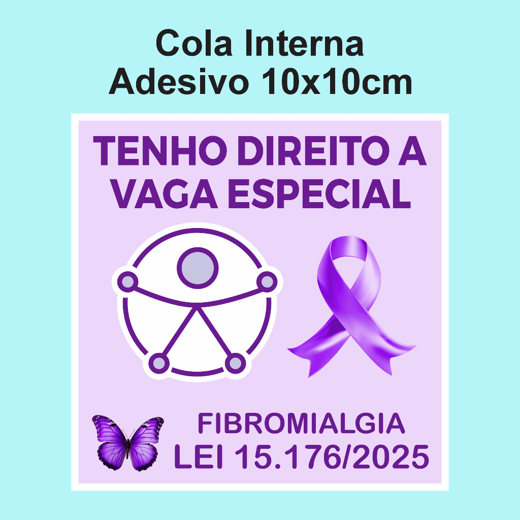 Adesivo fibromialgia impermeável símbolo internacional lei vaga para ...