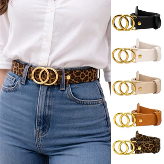 Cintos Femininos Redonda Dupla Dourada Largura 3.0cm Envio Rápido - Manuela
