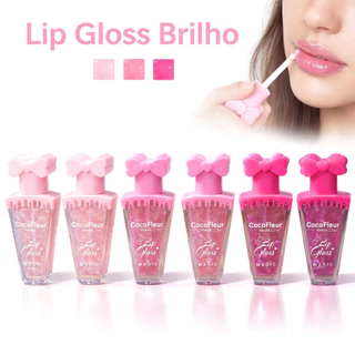 CocoFleur Lip Gloss com Laço 8ml – Brilho Intenso, Efeito Espelhado, Hidratante e Longa Duração em Oferta na Shopee