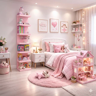 Torre De Prateleira Estante Para Quarto de Menina Infantil Criança Decorativo Apartamento Quarto De Garota Feminino em Oferta na Shopee