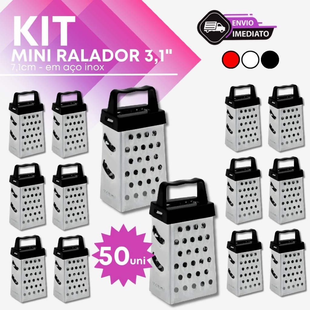 Mini Ralador 4 Faces 3,1'' para Lembrancinha Inox Pequeno Compacto ...