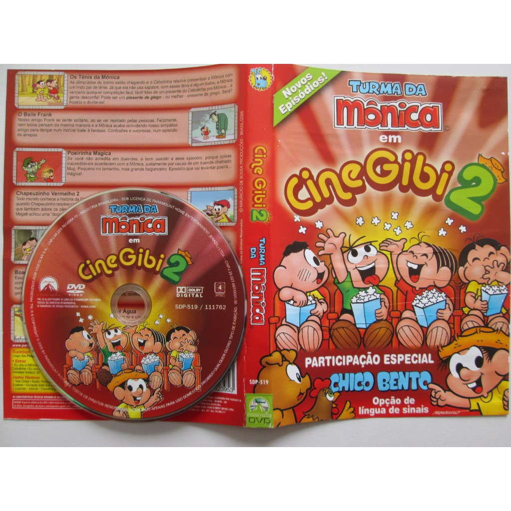 DVD / TURMA DA MONICA / CINE GIBI 2 / Chico Bento / Participação