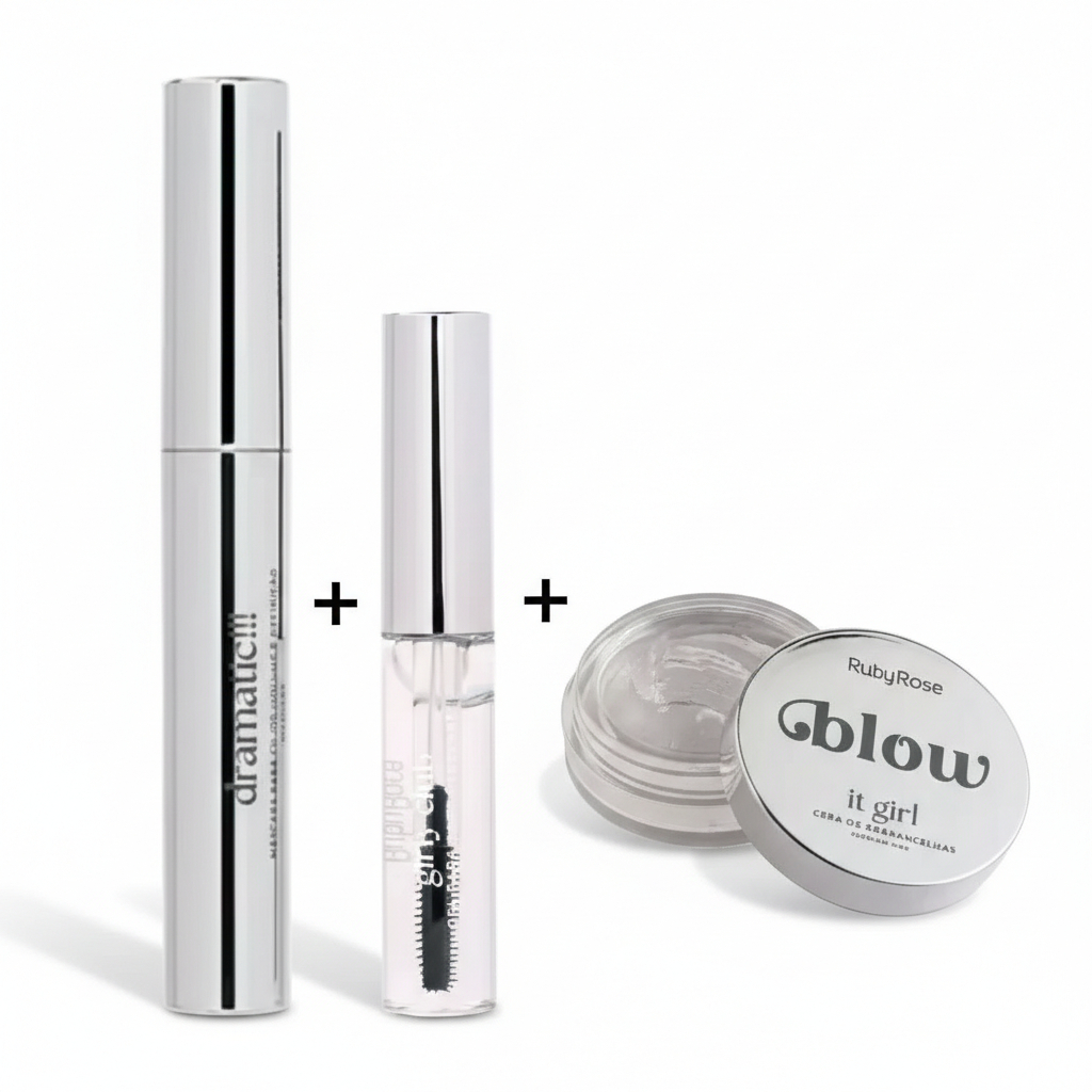 Kit Ruby Rose Blow 3 Itens Máscara de Cílios, Gel Para Sobrancelha e ...