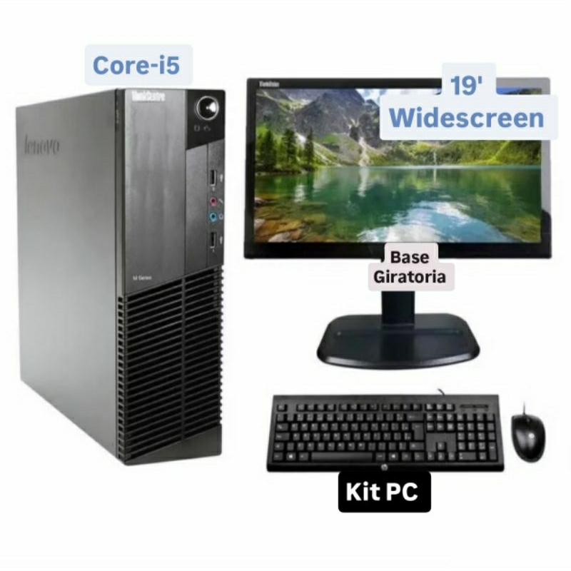 Computador Pc DELL intel core I3 8gb HD 500 gb monitor 19