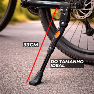 Descanso Pezinho Lateral Bicicleta Com Regulagem Aro 20 A 29 Preto/vermelho
