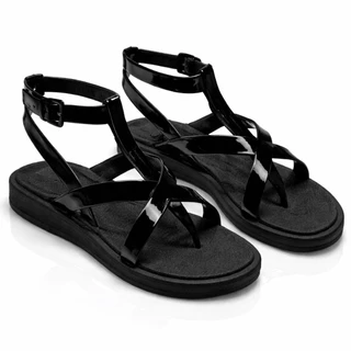 Sandália Feminina Summer Gladiadora Romana Flat Antiderrapante Leve Blogueira em Oferta na Shopee