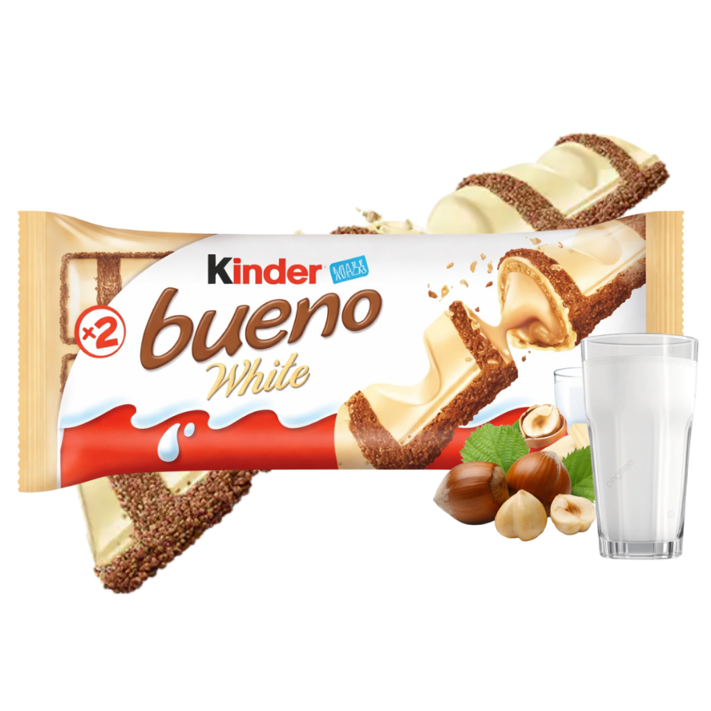 Chocolate Kinder Bueno White Chocolate Branco 39g Ferrero Rocher ...