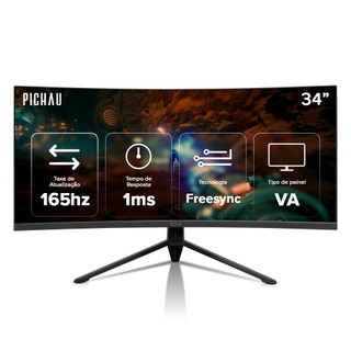 Monitor Gamer Pichau Nexus 34 GO,34 Pol,VA,Ultrawide, Curvo WQHD, 1ms ...