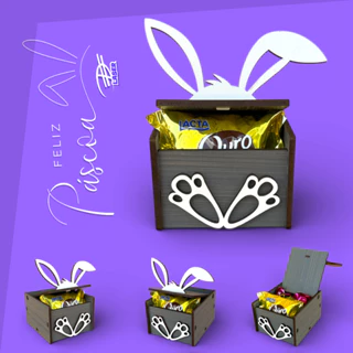 Lembrancinha Páscoa: Kit 10/20/30 Caixinhas MDF Coelho Porta Bombom/Chocolate - Brinde Páscoa em Oferta na Shopee