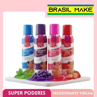 Super Poderes Desodorante Íntimo Virilha Fragância Morango com Vitamina E, Ácido Hialurônico, Óleo de Rosa Mosqueta em Oferta na Shopee