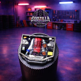 Motor RB26DETT Miniatura 1:64 Single Turbo / Bi Turbo – Compatível Skyline R34