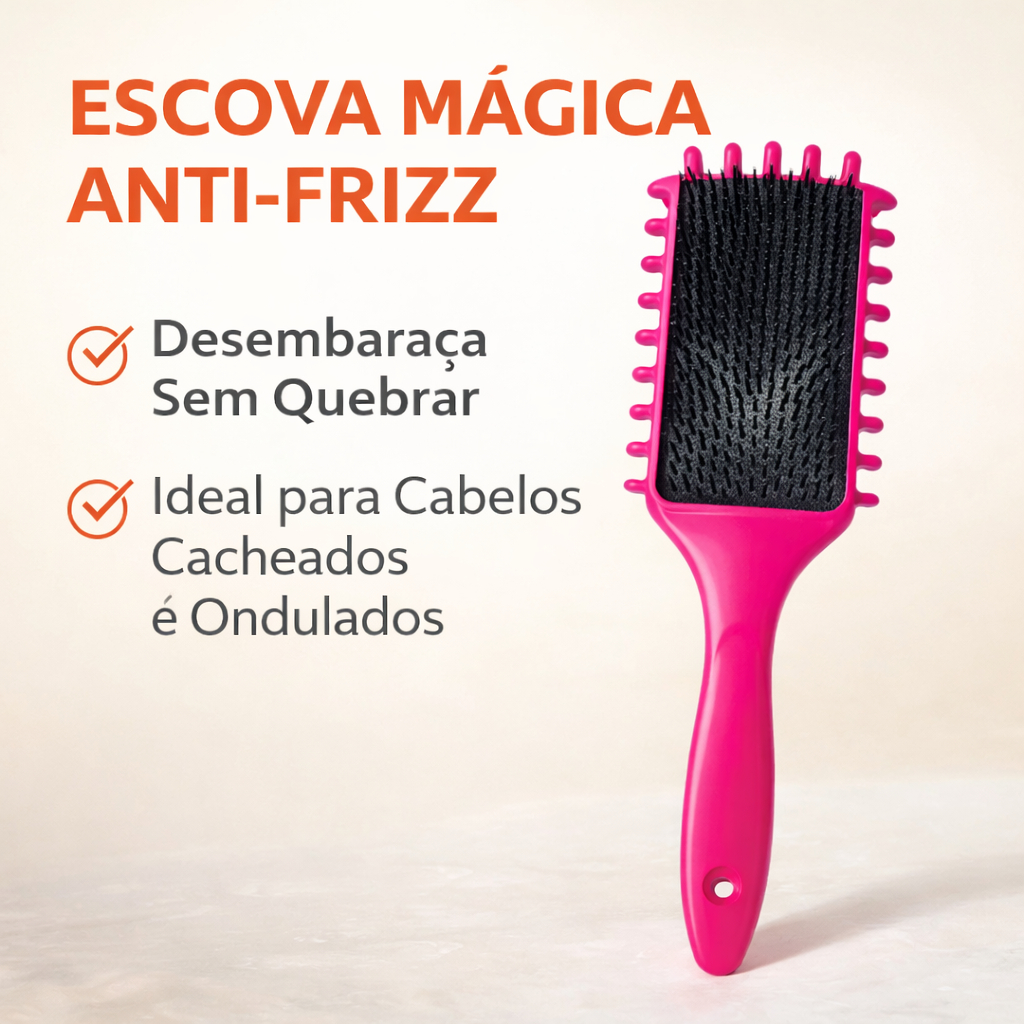 Escova Onda de Fitagem para Cabelos Cacheados e Crespo Definição Fácil ...