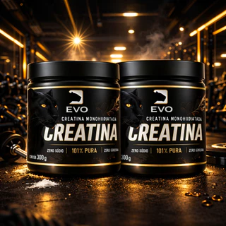 Kit 2 Creatina EVO 300g 101% Pura Monohidratada Original – Zero Sódio | Alta Performance Academia em Oferta na Shopee