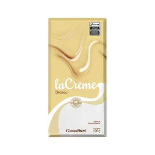 Tablete de Chocolate Branco Lacreme 100g Cacau Show em Oferta na Shopee