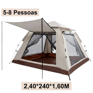 Barraca Automática Camping Grande 5 - 8 Pessoas Praia Festival 2,40 x 2,40 x 1,60 M Ornament O-1013 em Oferta na Shopee