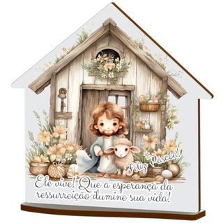 Kit 10 Lembrancinhas Ressurreição Páscoa Colorida Religioso Casinha em Oferta na Shopee