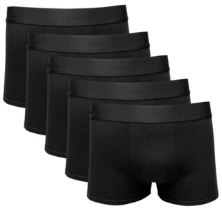 Kit com 10 Cuecas Boxer Adulto Microfibra Preta Premium.