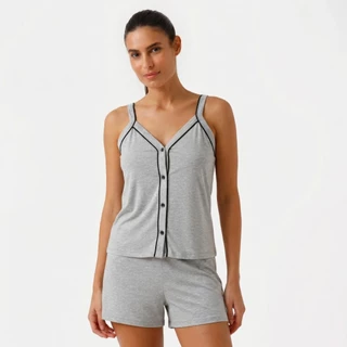 Pijama Baby Doll Blogueira Aberto Amamentação Com Botões Envio Rápido em Oferta na Shopee
