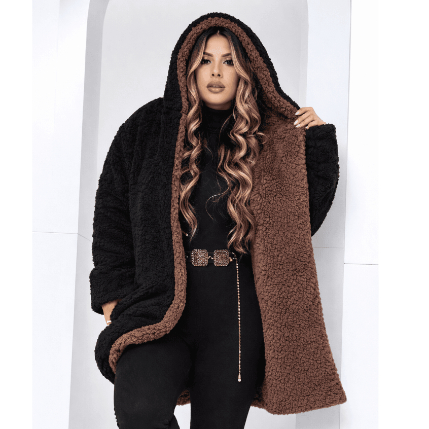 Casaco Teddy Plus Size Dupla Face Reversivel | Shopee Brasil