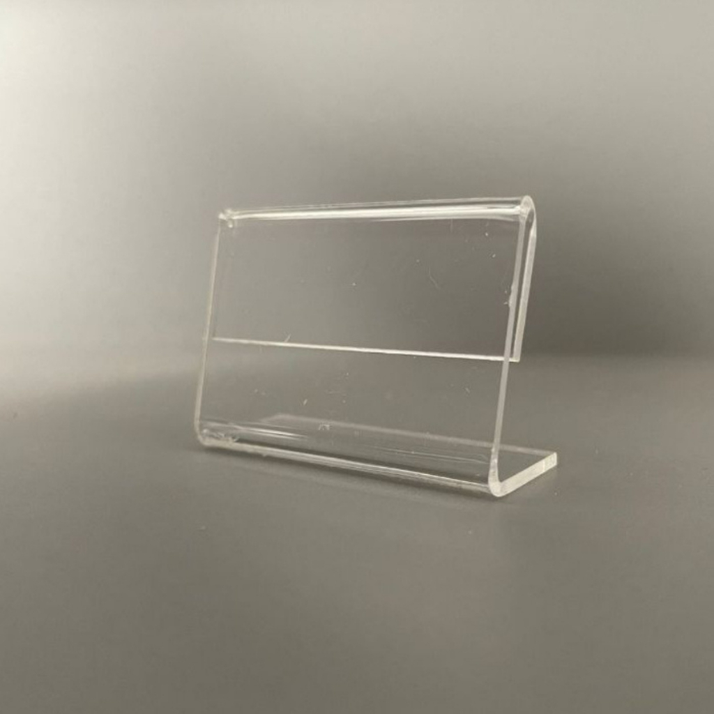 Kit 30 Display Preço Acrílico Cristal 5x3cm Organização Loja