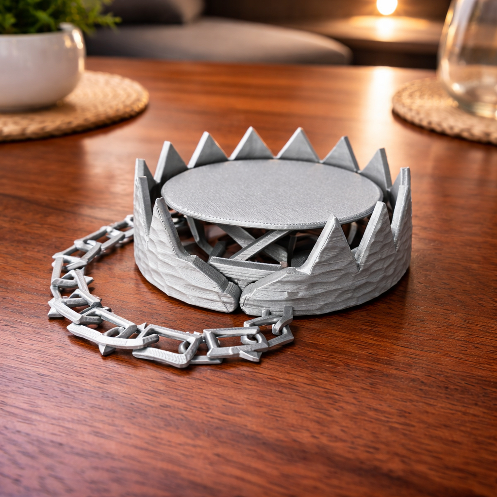 Porta Copos Armadilha de Urso Criativo Divertido Decoração Mesa Presente