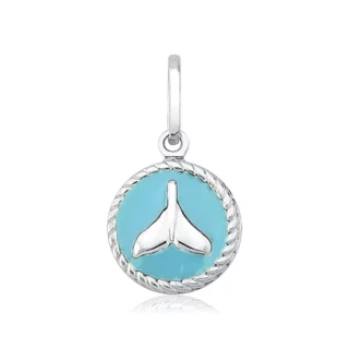 Pingente de Prata 925 Medalha Rabo de Sereia Resinada em Oferta na Shopee