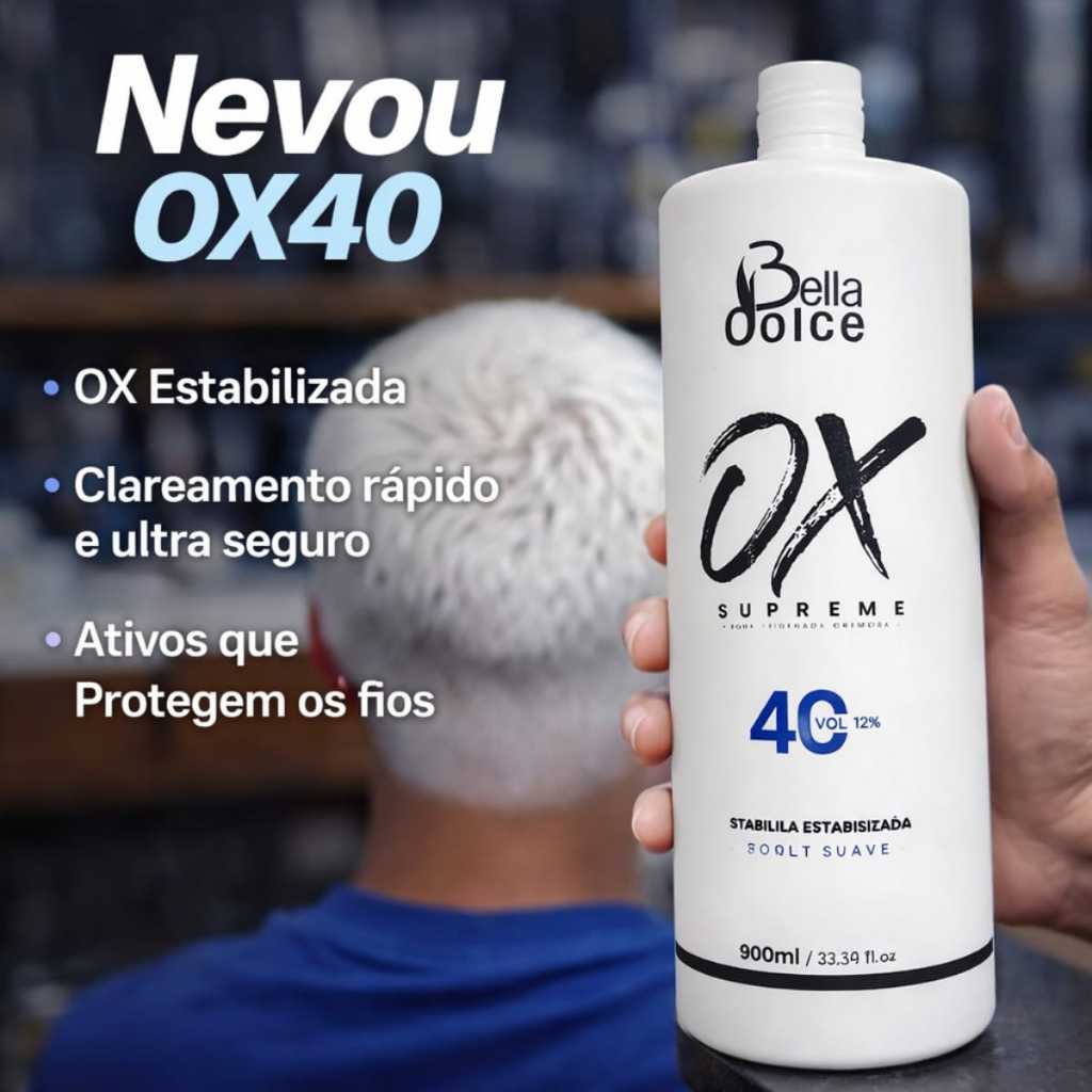 Agua oxigenada Ox 40 Volumes Descoloração Nevou 900ml Profissional ...