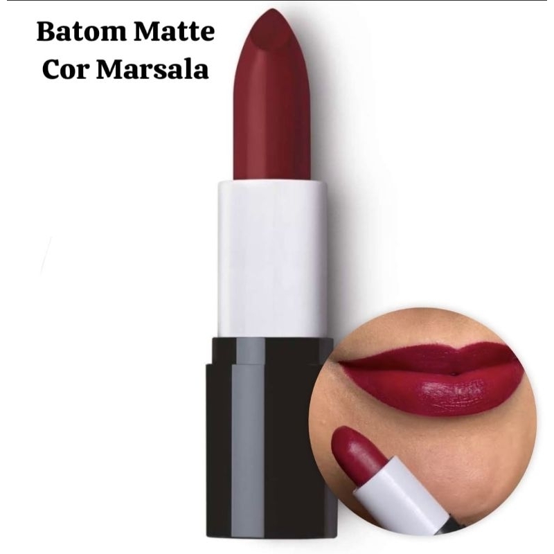 Batom Matte Marsala Natura Faces | Shopee Brasil