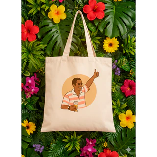 Ecobag Estampada Samba Zeca Pagodinho | Bolsa Algodão Cru Ecológica e | Estilo Música Brasileira