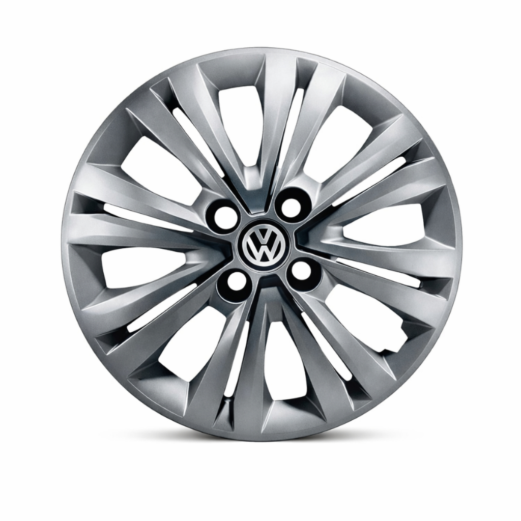 Jogo De 4 Calotas VW Aro 14 Gol Saveiro Voyage Com Emblema Volkswagen