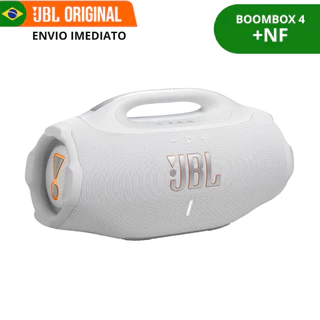Caixa de Som JBL Boombox 4 Branca a Prova D'agua, 200W RMS e 34h de Reprodução BT com NF em Oferta na Shopee