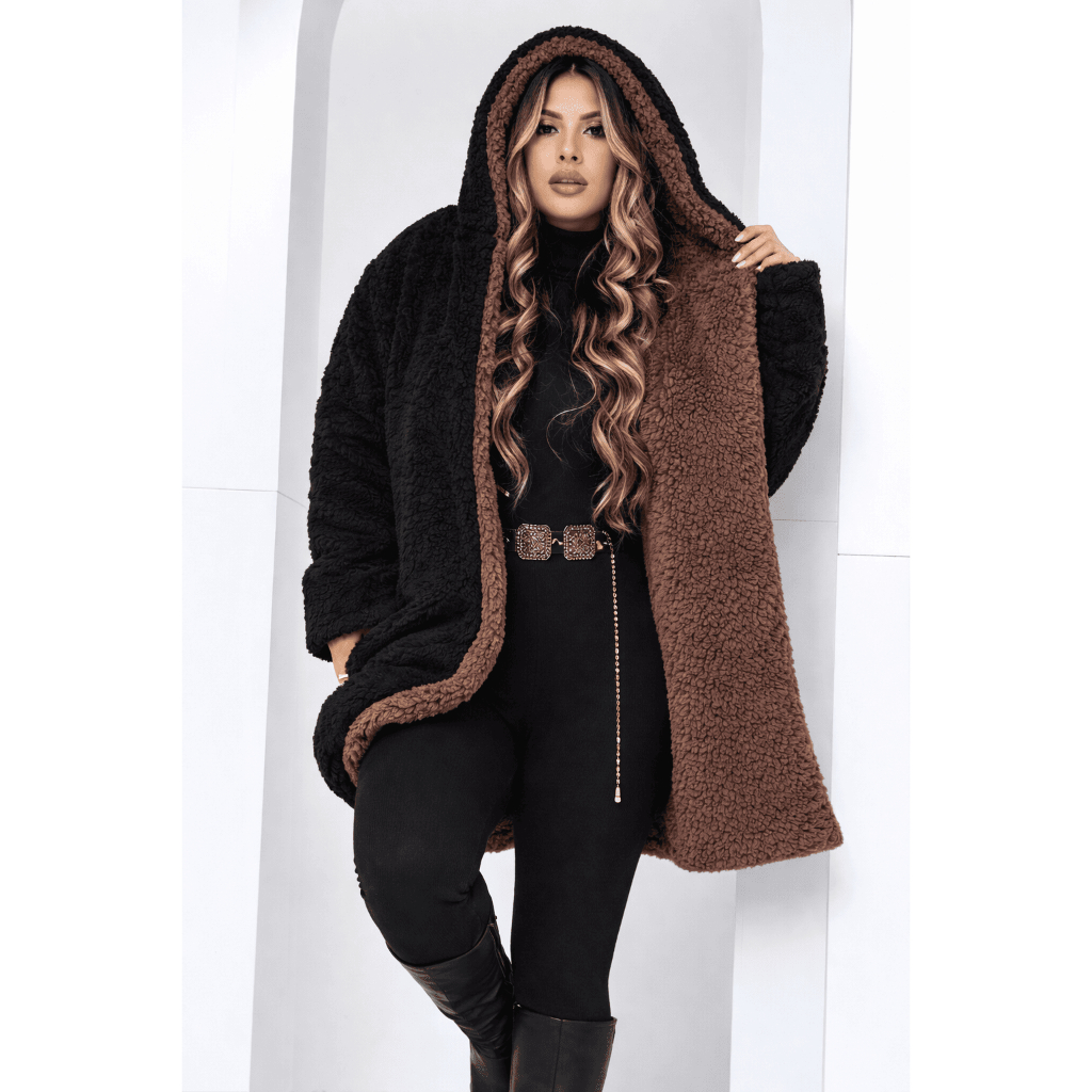 Casaco Teddy Plus Size Dupla Face Reversivel | Shopee Brasil