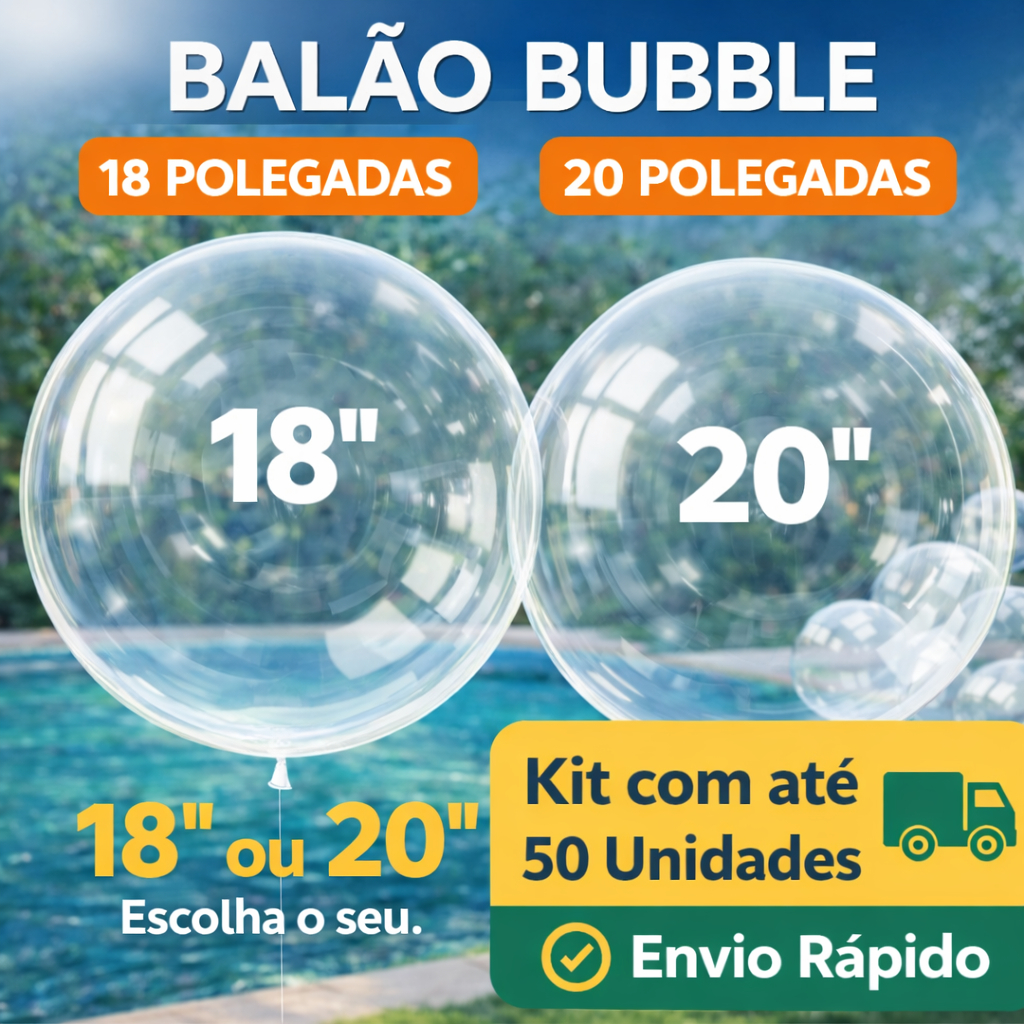 Balão Bubble Transparente 18