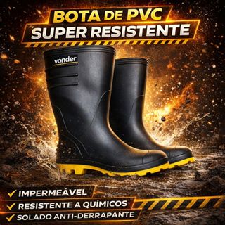 Bota PVC Galocha Chuva Motociclista Moto Impermeável Forrado
