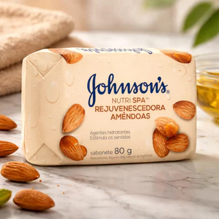 Kit Pack Economico 12 Sabonetes Johnson's Amêndoas 80g cada