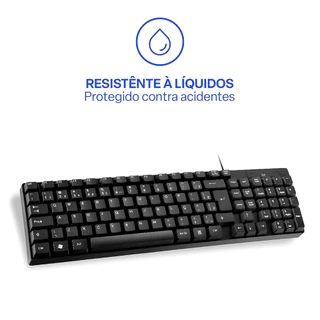 Teclado basico Slim USB RESISTENTE A AGUA MULTITC193
