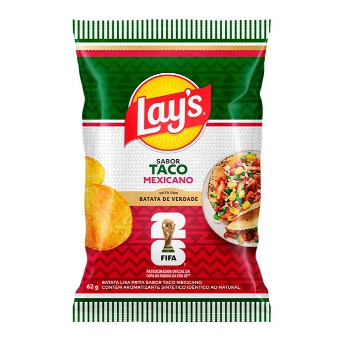 Kit Lays 3 Sabores da Copa Picanha Brasil Queijo Camembert Francês