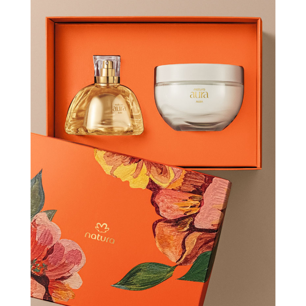 Kit Presente Aura Alba Natura - Perfume Feminino - Hidratante