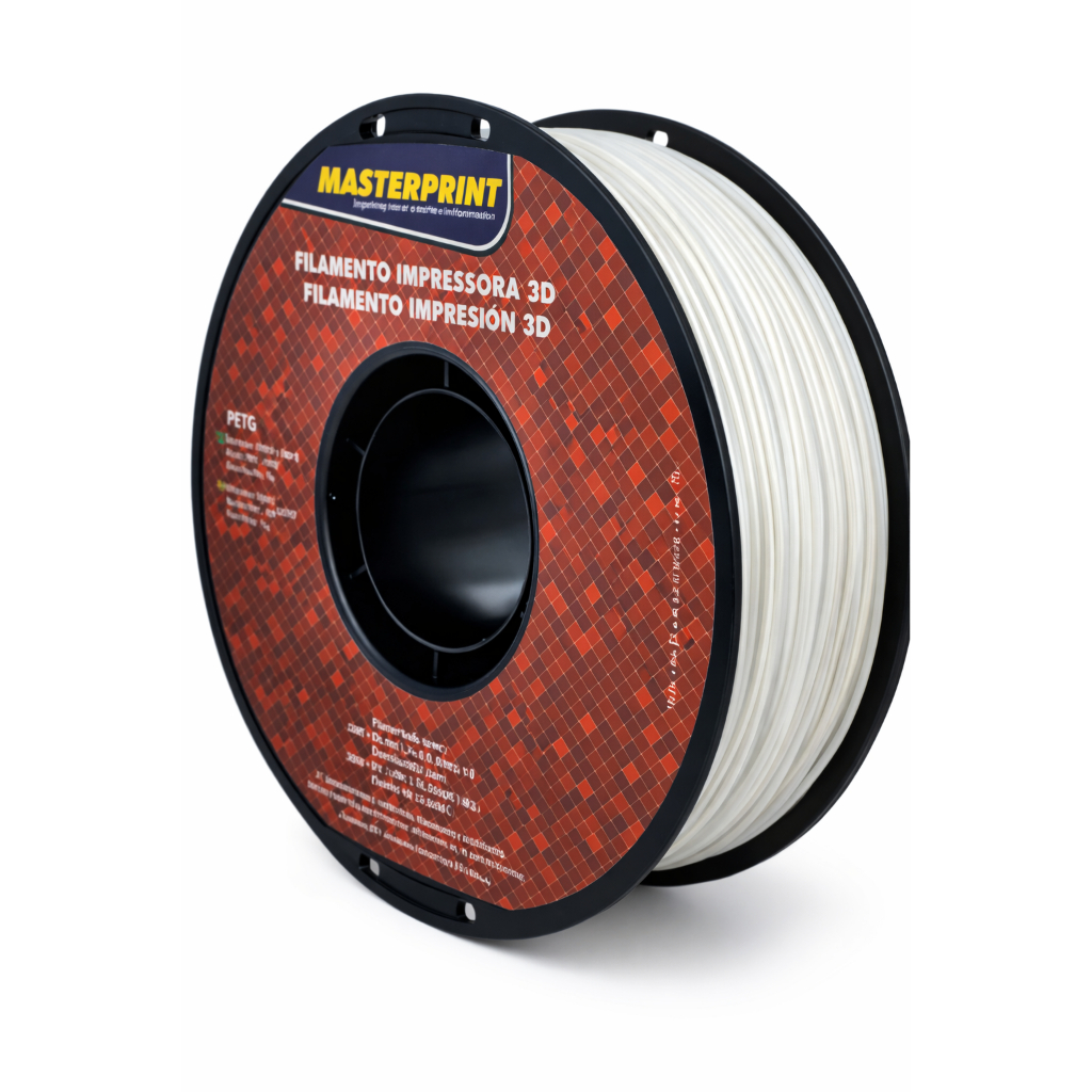 Filamento PETG Branco1,75mm 1kg Masterprint para Impressora 3D Alta ...