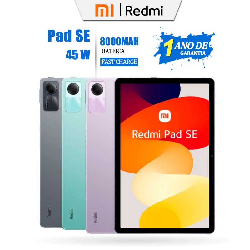 Tablet Xiaomi Redmi Pad SE Tela FHD+ 11 Polegadas 6GB RAM 128GB