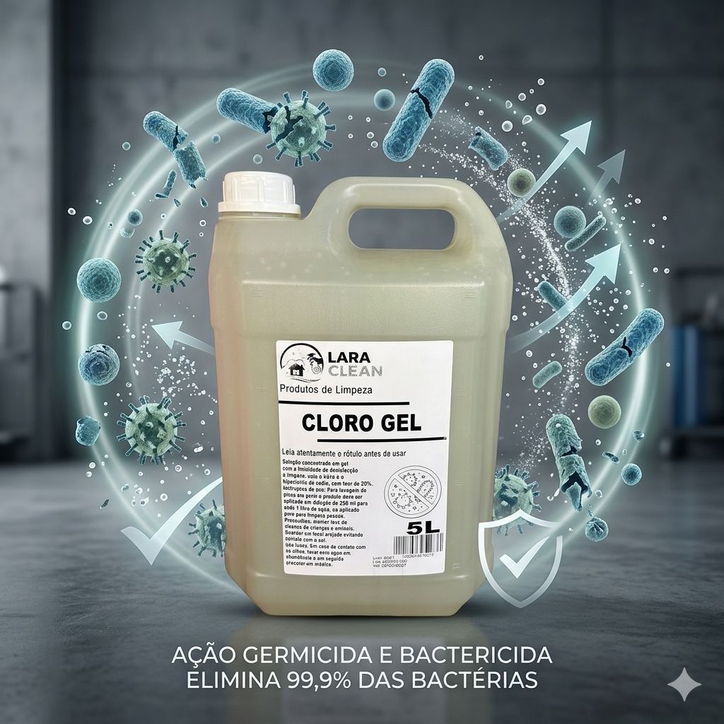 Cloro em Gel Concentrado 5L - Lara Clean | Shopee Brasil